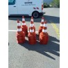 Cône de signalisation PVC recyclé - 50CM - 6 Lots de 10